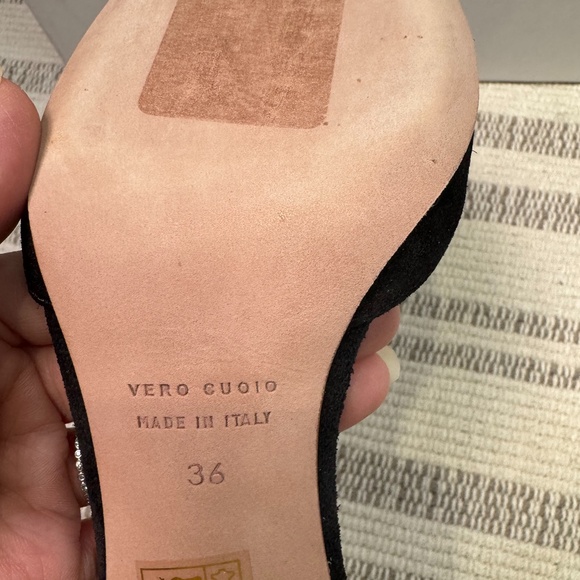 RED Valentino- Suede D'Orsay Pumps- Black/Gold-Women’s Size 36 - Picture 8 of 12